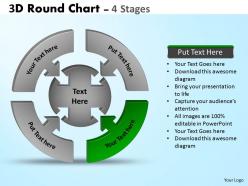 3d round chart 4 stages diagram ppt templates 4