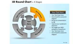 3d round chart 4 stages powerpoint slides and ppt templates 0412