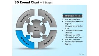 3d round chart 4 stages powerpoint slides and ppt templates 0412
