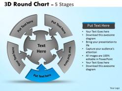 3d round chart 5 stages diagram ppt templates 4