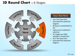 3d round chart 6 stages diagram templates 4
