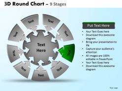3d round chart 9 stages powerpoint slides and ppt templates 0412