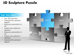 3d sculpture puzzle powerpoint templates 0812