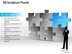 3d sculpture puzzle powerpoint templates ppt presentation slides 0812