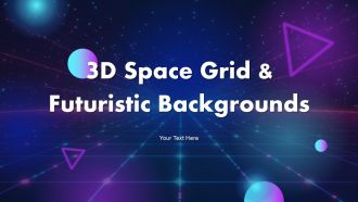 3D Space Grid And Futuristic Powerpoint Background Template
