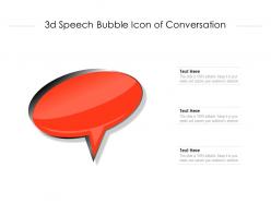3d speech bubble icon of conversation