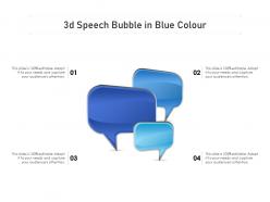 3d speech bubble in blue colour