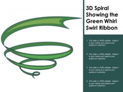 3d Spiral Showing The Green Whirl Swirl Ribbon