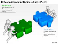 3d team assembling business puzzle pieces ppt graphics icons powerpoint