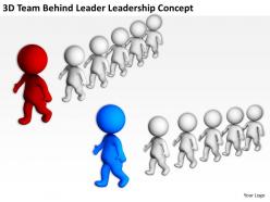 3d team behind leader leadership concept ppt graphics icons powerpoint