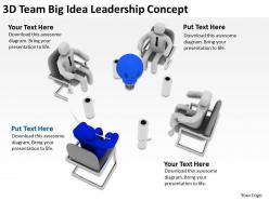 3d team big idea leadership concepts ppt graphics icons powerpoint