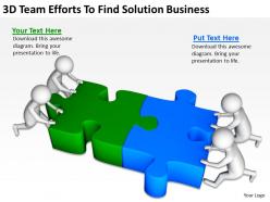 3d team efforts to find solution business ppt graphics icons powerpoint