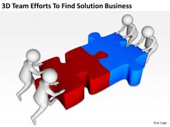 3d team efforts to find solution business ppt graphics icons powerpoint