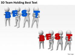 3d team holding best text ppt graphics icons powerpoint