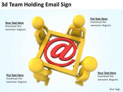 3d Team Holding Email Sign Ppt Graphics Icons Powerpoint