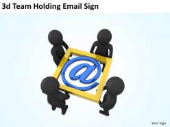 3d team holding email sign ppt graphics icons powerpoint