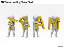 3d team holding team text ppt graphics icons powerpoint