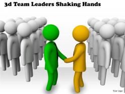 3d team leaders shaking hands ppt graphics icons powerpoint
