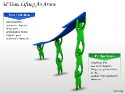 3d team lifting an arrow ppt graphics icons powerpoint