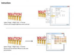 3d team lifting the word solution ppt graphics icons powerpoint