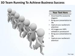 3d team running to achieve business success ppt graphics icons powerpoint