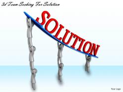 3d team seeking for solution ppt graphics icons powerpoint