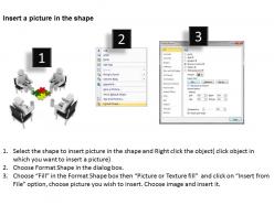 3d team solving work puzzles ppt graphics icons