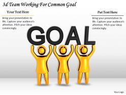 3d Team Working For Common Goal Ppt Graphics Icons Powerpoint