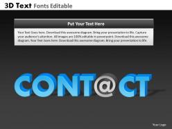 3d text fonts editable powerpoint slides and ppt templates db