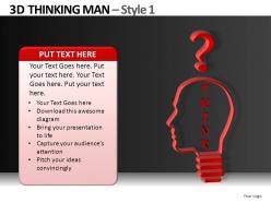 3d thinking man style 1 powerpoint presentation slides db