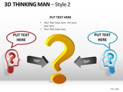 3d thinking man style 2 powerpoint presentation slides