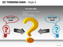 3d thinking man style 2 powerpoint presentation slides db