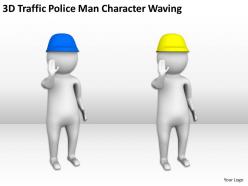 3d traffic police man character waving ppt graphics icons powerpoint