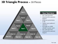 3d triangle process 16 pieces powerpoint slides and ppt templates 0412