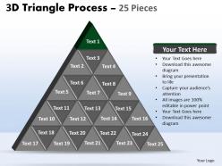 3d triangle process 25 pieces powerpoint slides and ppt templates 0412
