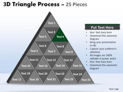 3d triangle process 25 pieces powerpoint slides and ppt templates 0412