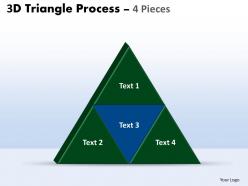 3d triangle process 4 pieces powerpoint slides and ppt templates 0412
