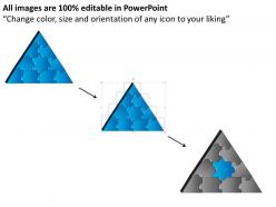 3d triangle puzzle process 10 pieces powerpoint slides and ppt templates 0412