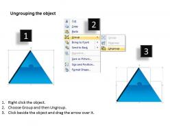 3d triangle puzzle process 2 pieces powerpoint slides and ppt templates 0412