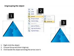 3d triangle puzzle process 4 pieces powerpoint slides and ppt templates 0412