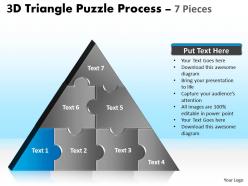 3d triangle puzzle process 7 pieces 56