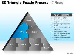 3d triangle puzzle process 7 pieces 56