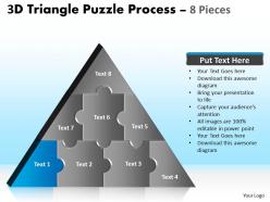 3d triangle puzzle process 8 pieces 67