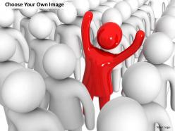 3d unique leader in crowd ppt graphics icons powerpoint