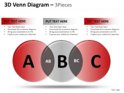 3d venn diagram 2 and 3 powerpoint presentation slides