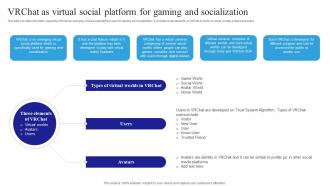 3D Verse Fusion Of Physical Reality Vrchat As Virtual Social Platform For Gaming AI SS V