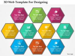 3d web template for designing flat powerpoint design