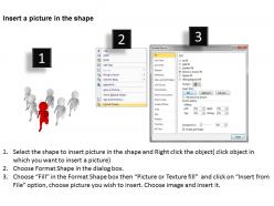 3d white men running with a red human ppt graphics icons powerpoint