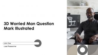 3D Worried Man Question Mark Illustrated PPT Slides AT