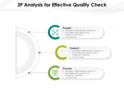 3p analysis for effective quality check